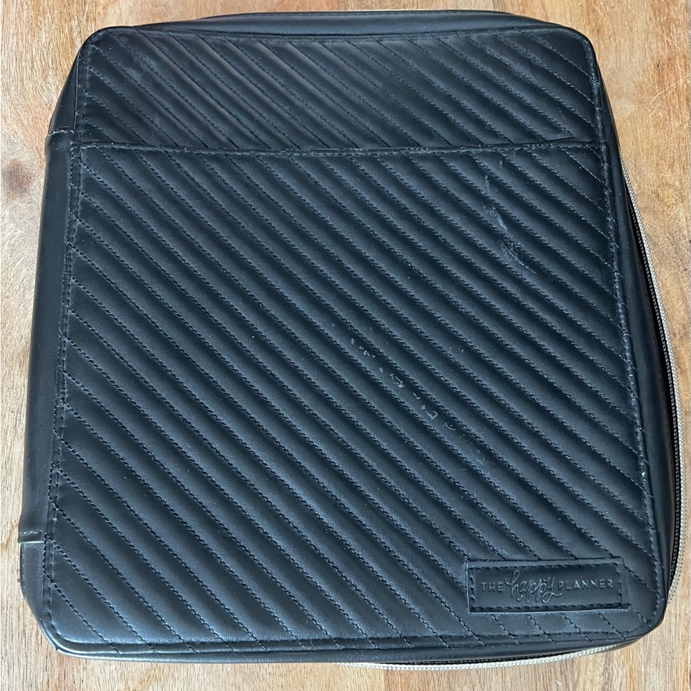 The Happy Planner Black Zip Folio Organizer